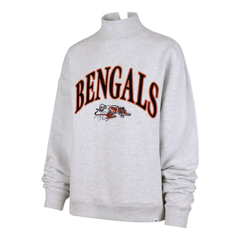 CINCINNATI BENGALS HISTORIC VANTAGE '47 MOCK NECK PULLOVER WOMENS