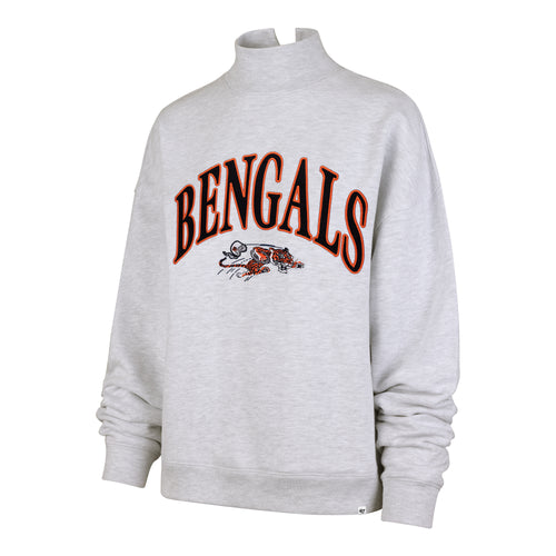 CINCINNATI BENGALS HISTORIC VANTAGE '47 MOCK NECK PULLOVER WOMENS