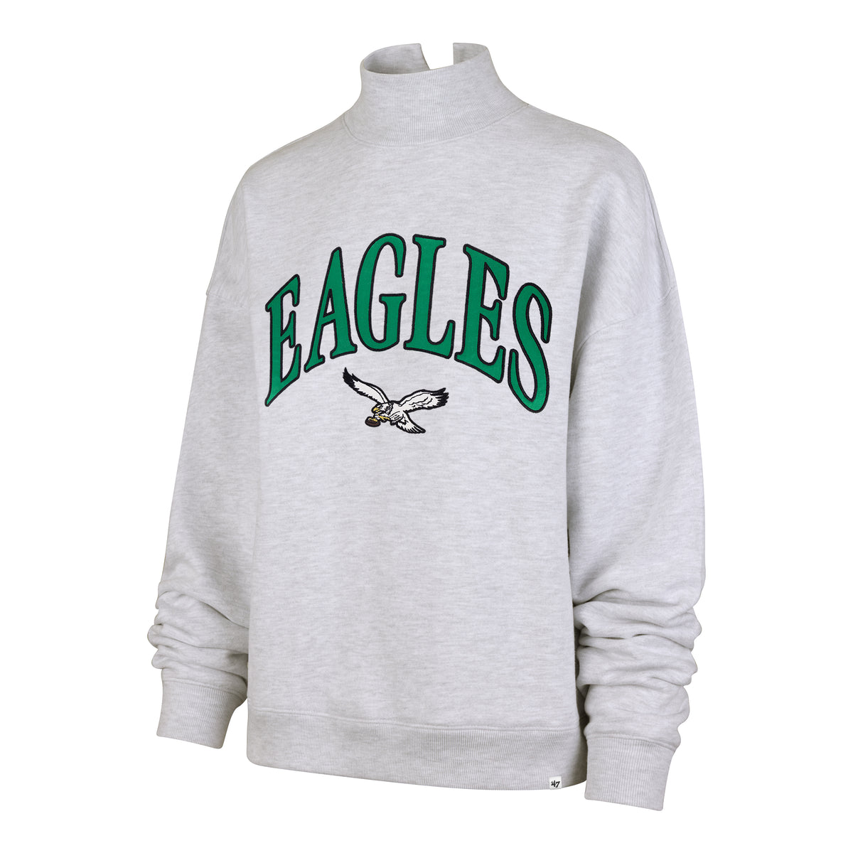 PHILADELPHIA EAGLES HISTORIC VANTAGE '47 MOCK NECK PULLOVER WOMENS