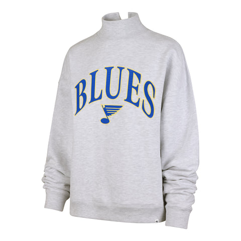 ST LOUIS BLUES VINTAGE VANTAGE '47 MOCK NECK PULLOVER WOMENS