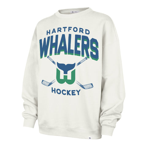 HARTFORD WHALERS VINTAGE ARCH CLOUD '47 OVERSIZED CREW WOMENS
