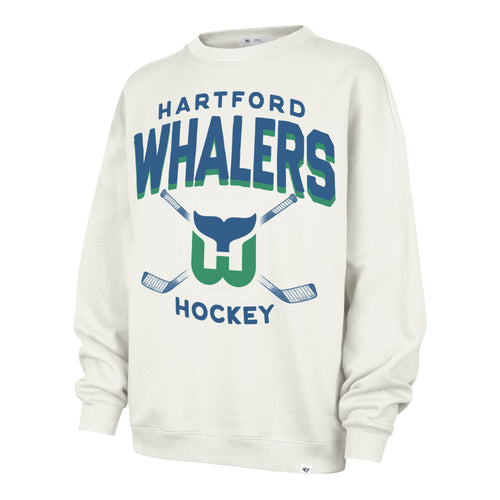 HARTFORD WHALERS VINTAGE ARCH CLOUD '47 OVERSIZED CREW WOMENS