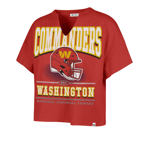 WASHINGTON COMMANDERS ELATION '47 OVERSIZED NOTCH NECK TEE WOMENS
