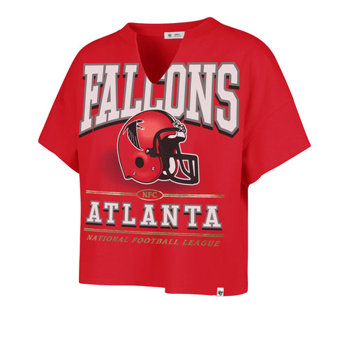 ATLANTA FALCONS HISTORIC ELATION '47 OVERSIZED NOTCH NECK TEE WOMENS