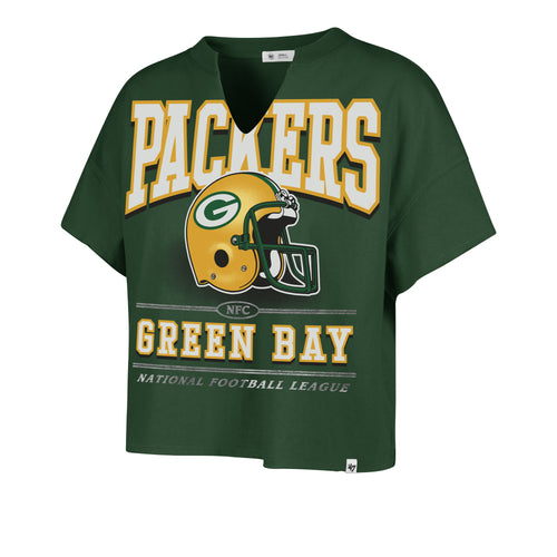 GREEN BAY PACKERS HISTORIC ELATION '47 OVERSIZED NOTCH NECK TEE WOMENS