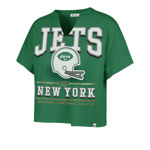 NEW YORK JETS HISTORIC ELATION OVERSIZED '47 NOTCH NECK TEE WOMENS