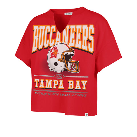 TAMPA BAY BUCCANEERS HISTORIC ELATION '47 OVERSIZED NOTCH NECK TEE WOMENS