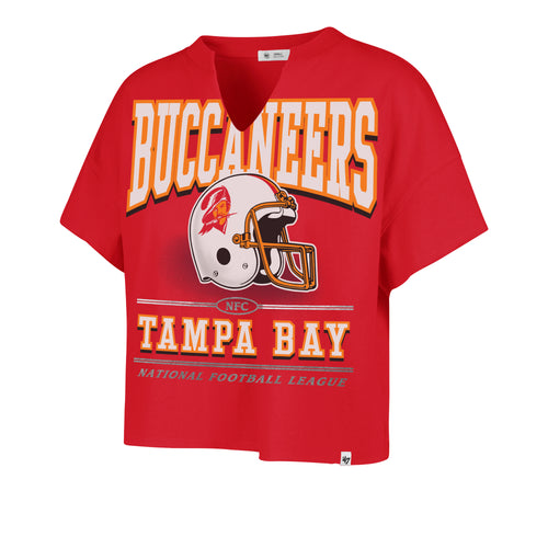 TAMPA BAY BUCCANEERS HISTORIC ELATION '47 OVERSIZED NOTCH NECK TEE WOMENS