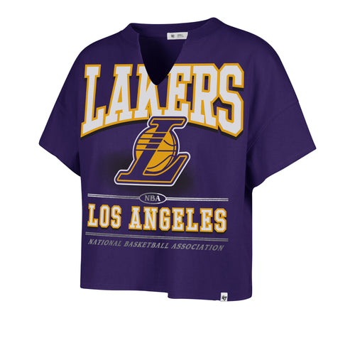 LOS ANGELES LAKERS ELATION OVERSIZED '47 NOTCH NECK TEE WOMENS