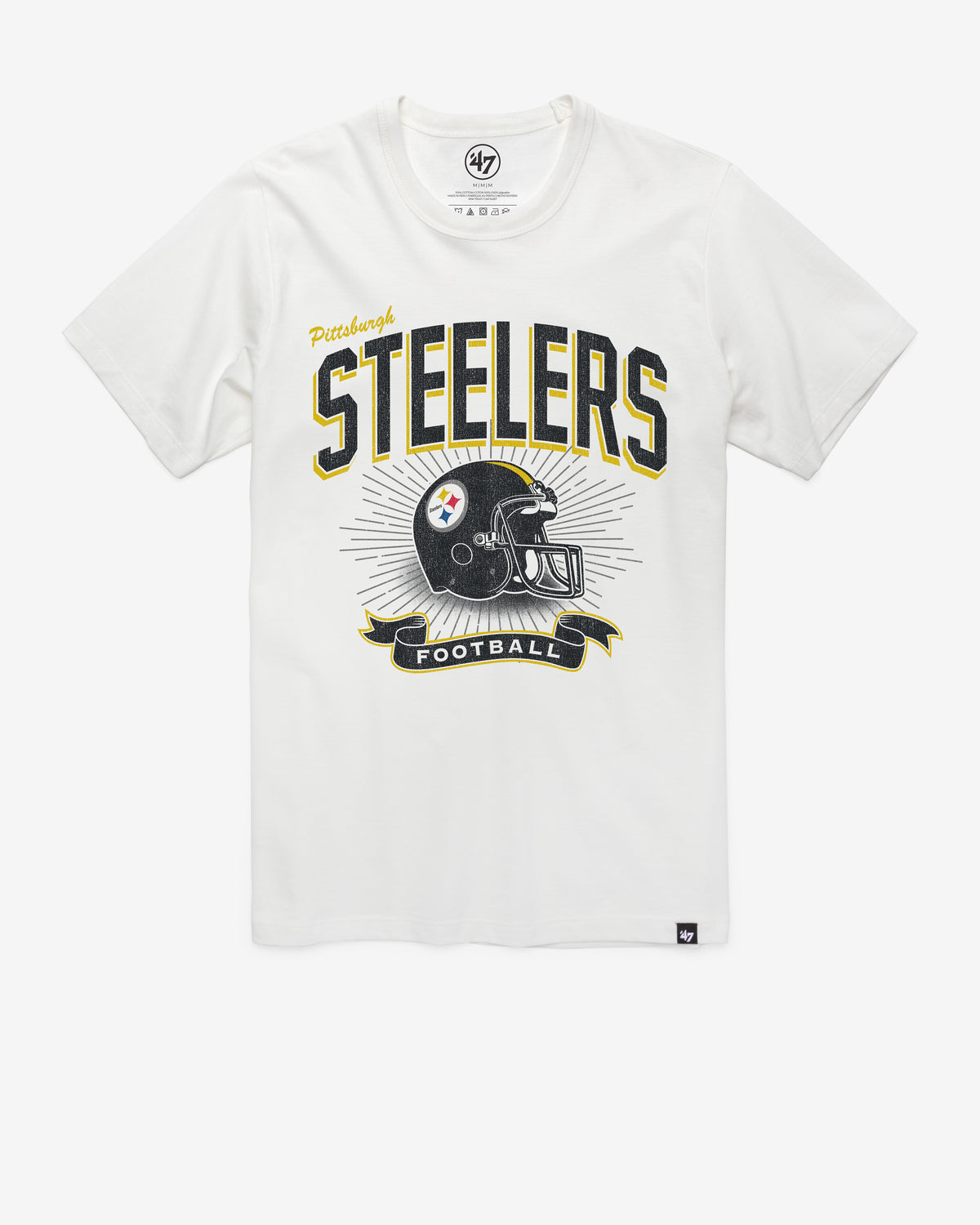 PITTSBURGH STEELERS HISTORIC PRIME '47 PLAY FRANKLIN TEE
