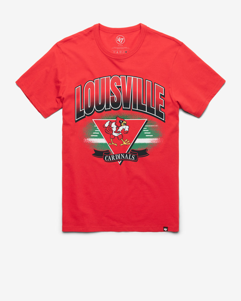 LOUISVILLE CARDINALS VINTAGE ARENA FADE '47 FRANKLIN TEE