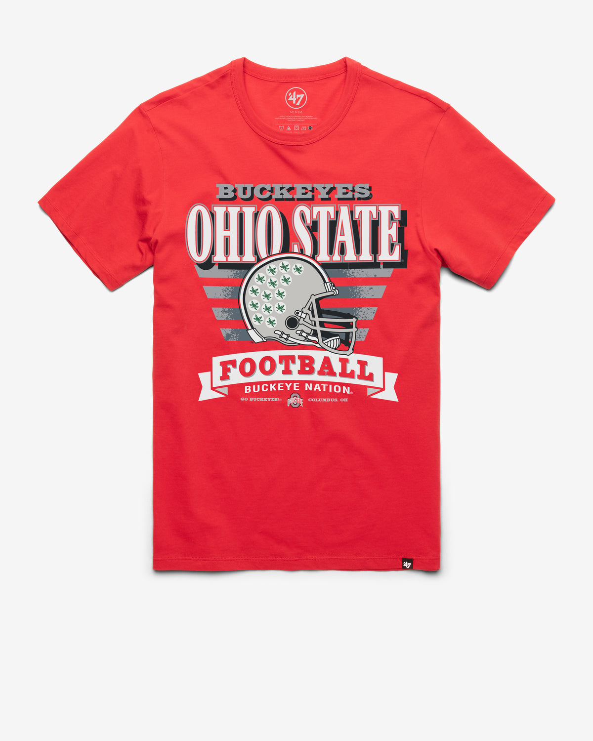 OHIO STATE BUCKEYES STRIPE SPLASH '47 FRANKLIN TEE