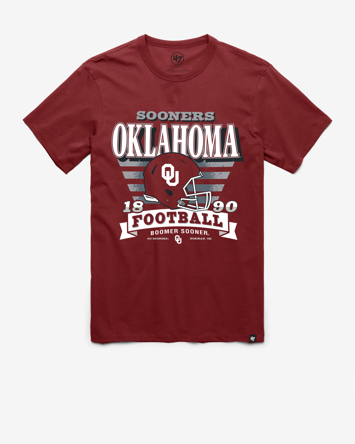OKLAHOMA SOONERS STRIPE SPLASH '47 FRANKLIN TEE