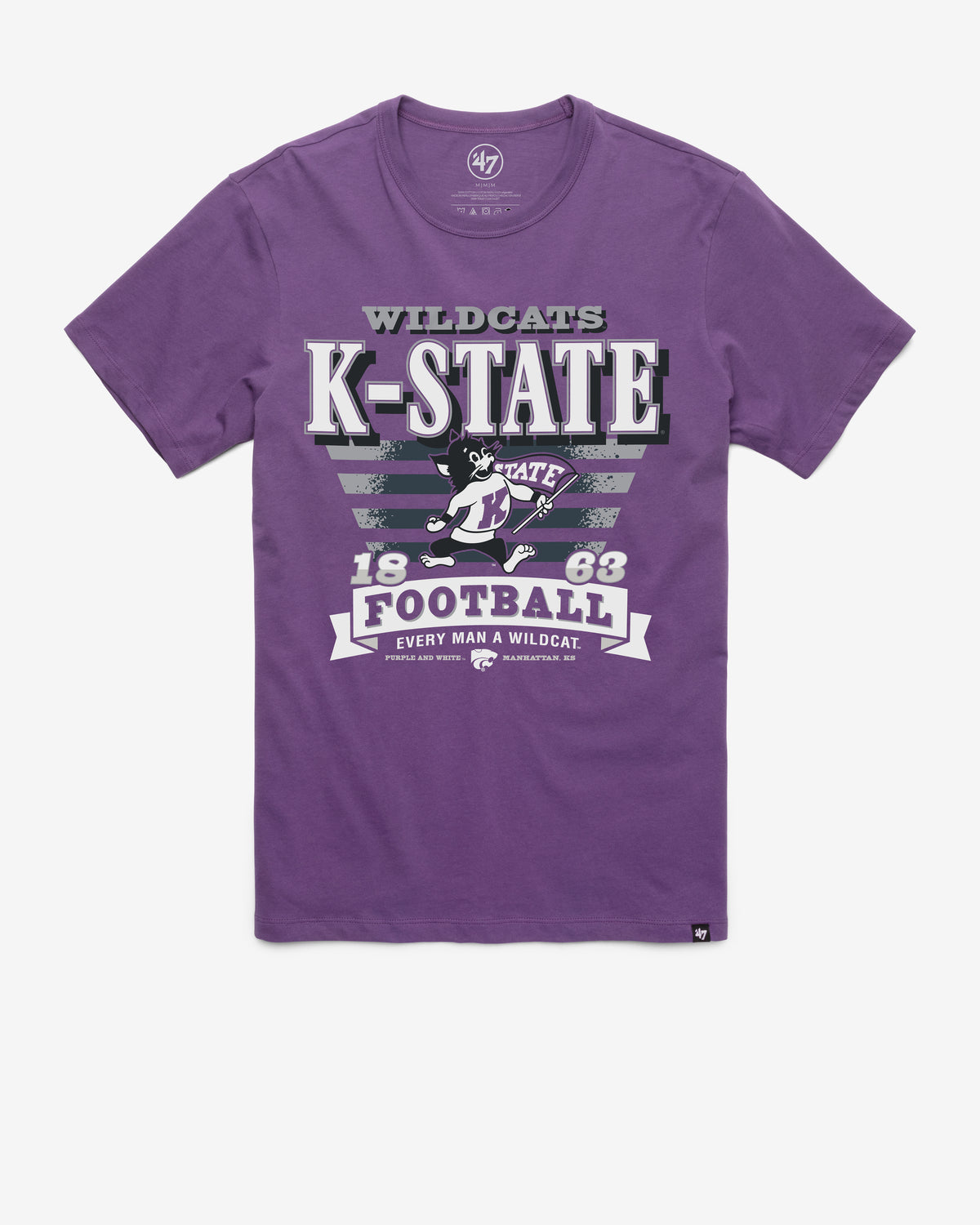 KANSAS STATE WILDCATS STRIPE SPLASH '47 FRANKLIN TEE