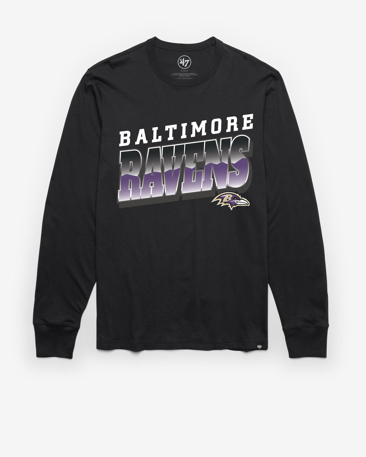 BALTIMORE RAVENS POLISHED '47 FRANKLIN LONG SLEEVE TEE