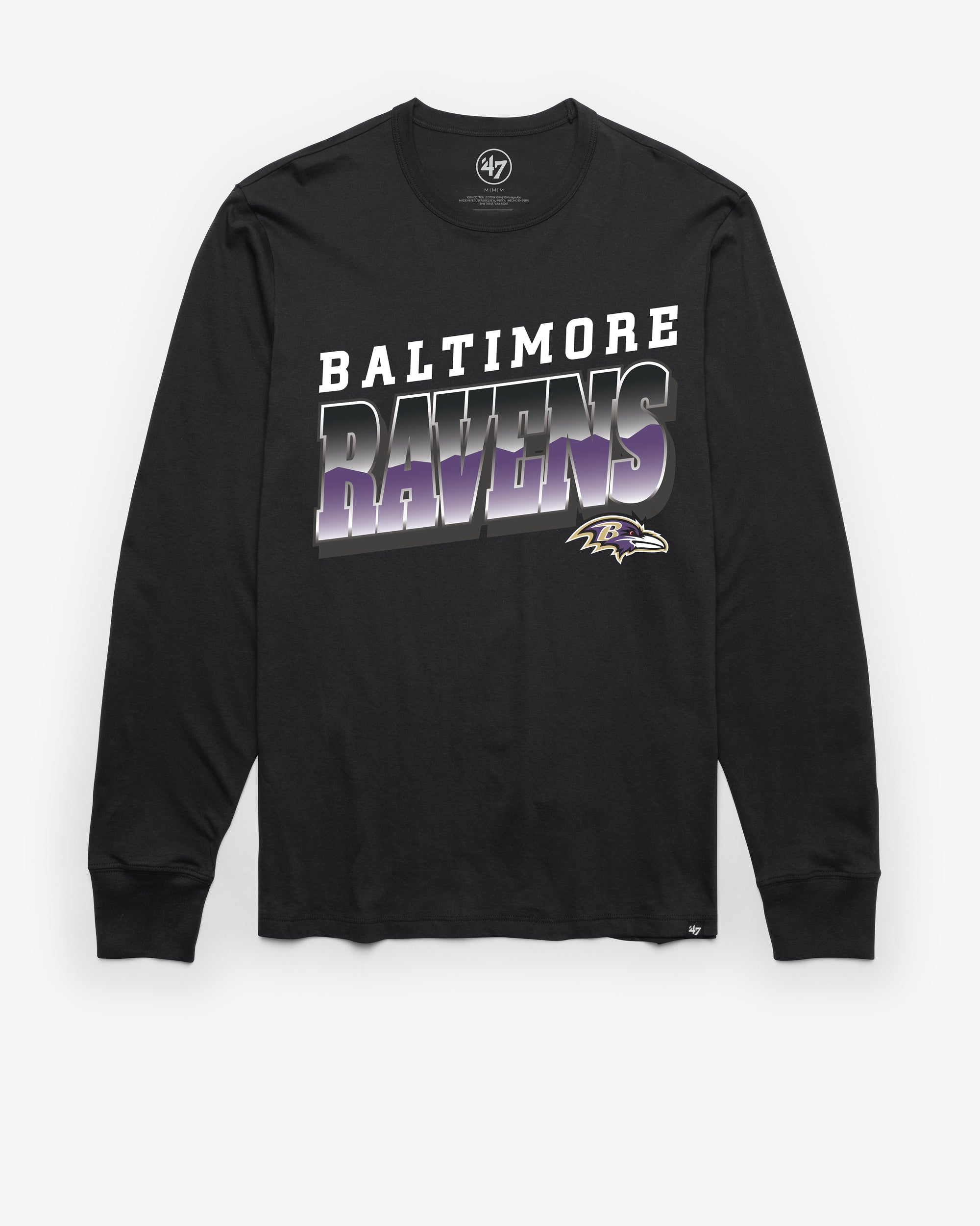 BALTIMORE RAVENS POLISHED '47 FRANKLIN LONG SLEEVE TEE