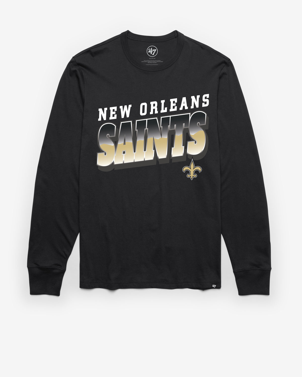 NEW ORLEANS SAINTS POLISHED '47 FRANKLIN LONG SLEEVE TEE