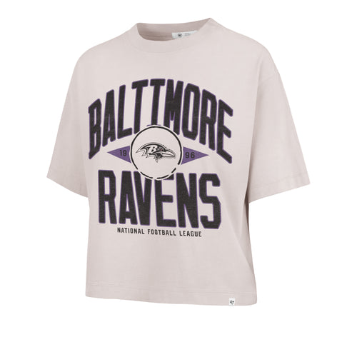 BALTIMORE RAVENS WINDTHROW '47 RAVINE CROP TEE WOMENS