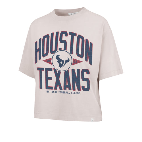 HOUSTON TEXANS WINDTHROW '47 RAVINE CROP TEE WOMENS