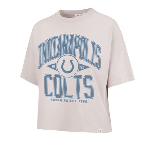 INDIANAPOLIS COLTS WINDTHROW '47 RAVINE CROP TEE WOMENS