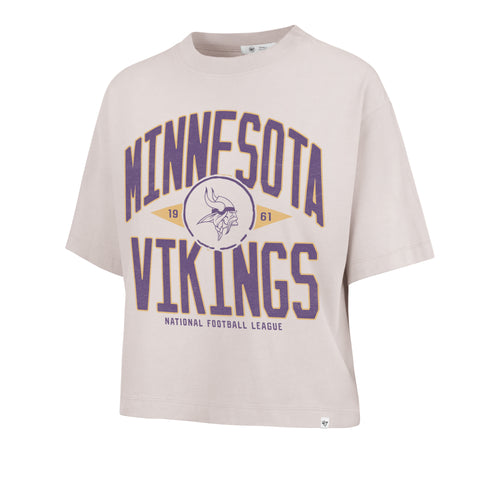 MINNESOTA VIKINGS WINDTHROW '47 RAVINE CROP TEE WOMENS