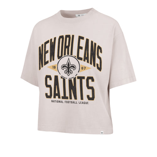 NEW ORLEANS SAINTS WINDTHROW '47 RAVINE CROP TEE WOMENS