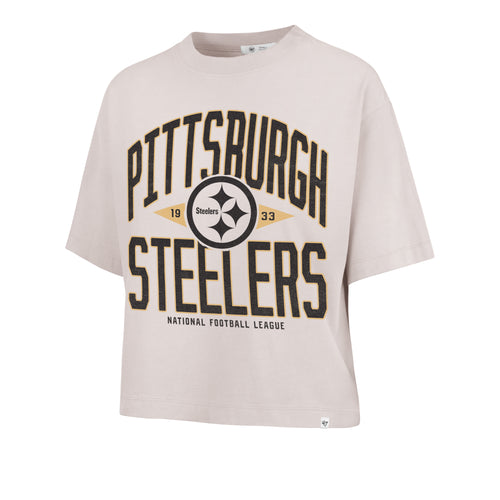 PITTSBURGH STEELERS WINDTHROW '47 RAVINE CROP TEE WOMENS