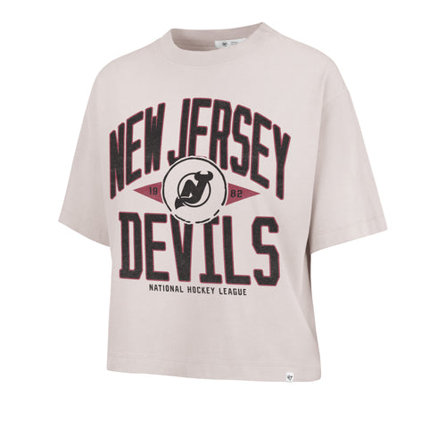 NEW JERSEY DEVILS WINDTHROW '47 RAVINE CROP TEE WOMENS