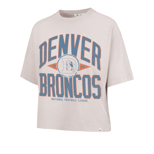 DENVER BRONCOS HISTORIC WINDTHROW '47 RAVINE CROP TEE WOMENS