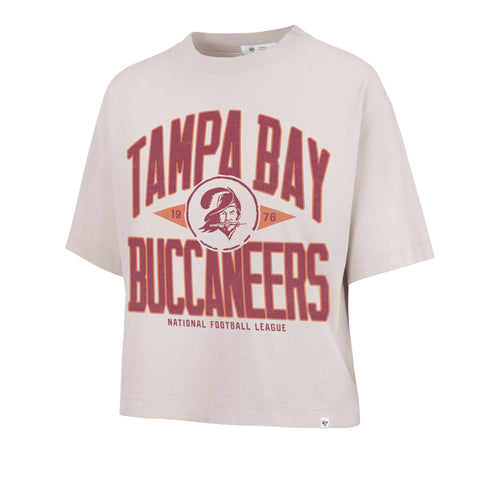 TAMPA BAY BUCCANEERS HISTORIC WINDTHROW '47 RAVINE CROP TEE WOMENS
