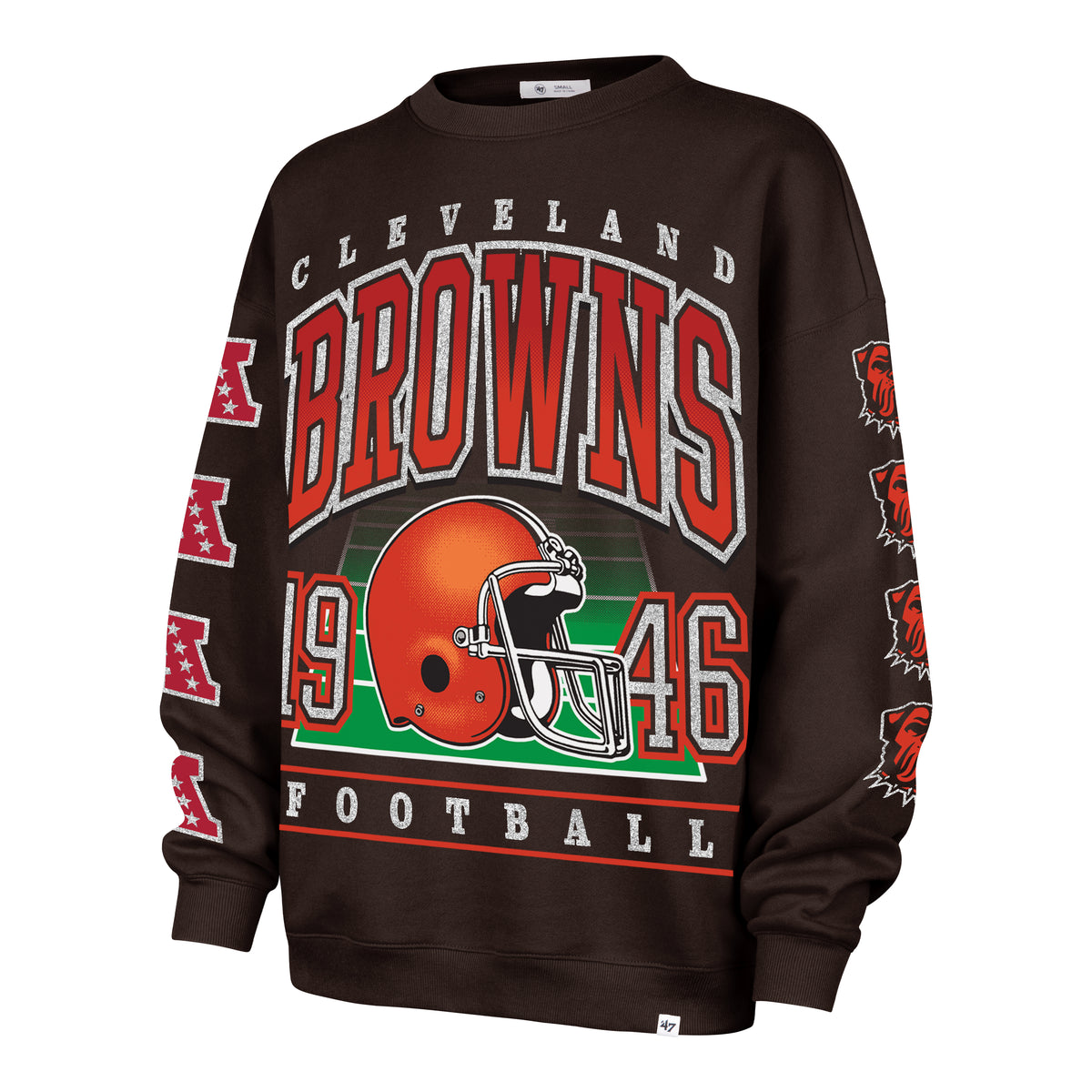 CLEVELAND BROWNS GO BIG '47 OVERSIZED CREW WOMENS