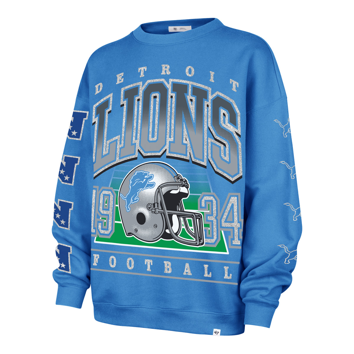 DETROIT LIONS GO BIG '47 OVERSIZED CREW WOMENS