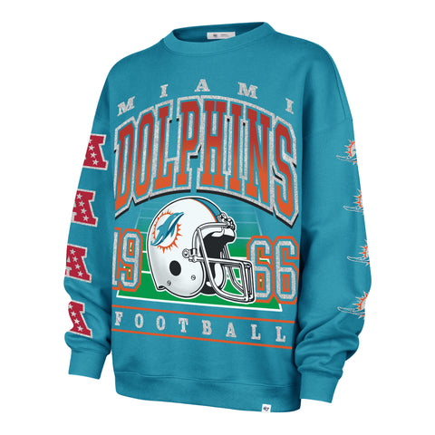MIAMI DOLPHINS GO BIG '47 OVERSIZED CREW WOMENS