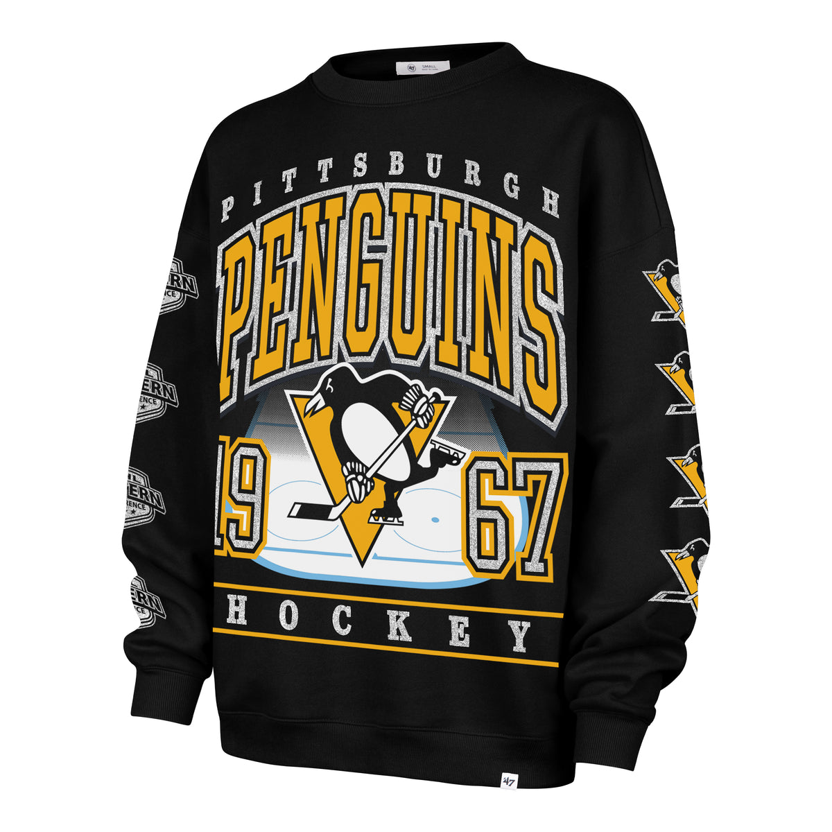 PITTSBURGH PENGUINS GO BIG '47 OVERSIZED CREW WOMENS