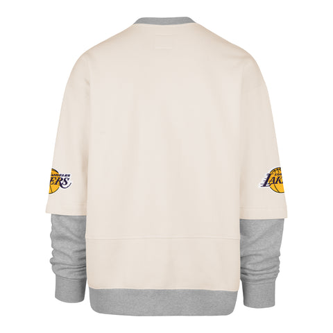 LOS ANGELES LAKERS TRIFECTA '47 DOUBLE LAYERED SNAP CREW