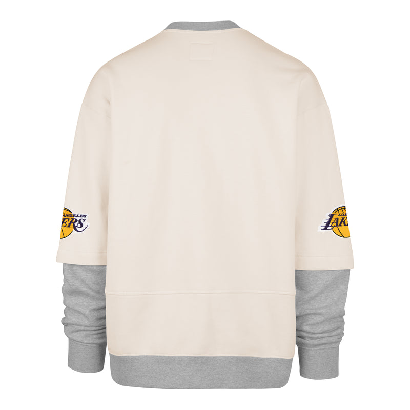 LOS ANGELES LAKERS TRIFECTA '47 DOUBLE LAYERED SNAP CREW