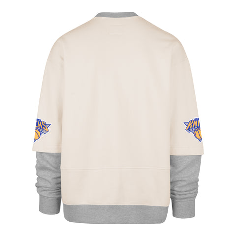 NEW YORK KNICKS TRIFECTA '47 DOUBLE LAYERED SNAP CREW