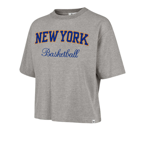 NEW YORK KNICKS PIVOT DROP NEEDLE '47 CITY TEE WOMENS