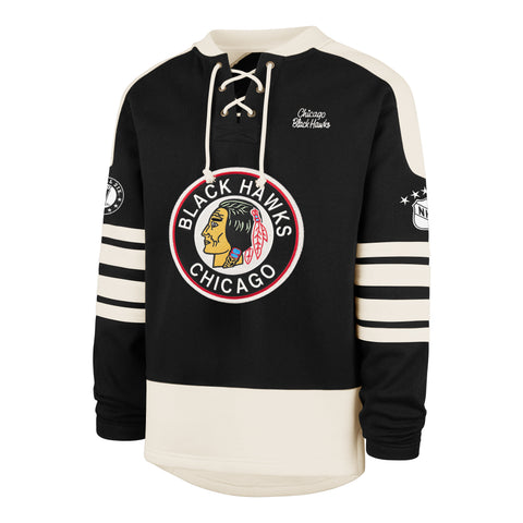 CHICAGO BLACKHAWKS VINTAGE SWEEP CHECK '47 ETERNAL LACER