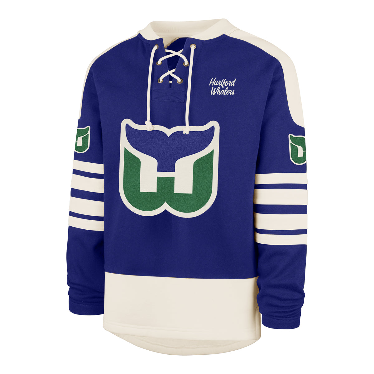HARTFORD WHALERS VINTAGE SWEEP CHECK '47 ETERNAL LACER