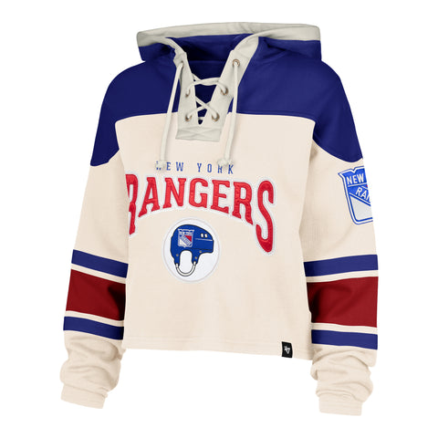 NEW YORK RANGERS SHOT BLOCK CROPPED '47 SUPERIOR LACER HOOD WOMENS