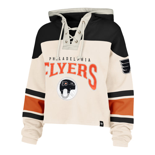 PHILADELPHIA FLYERS SHOT BLOCK CROPPED '47 SUPERIOR LACER HOOD WOMENS