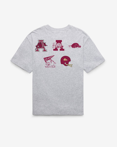 ARKANSAS RAZORBACKS VINTAGE HISTORY LOCK '47 FOUNDATION TEE