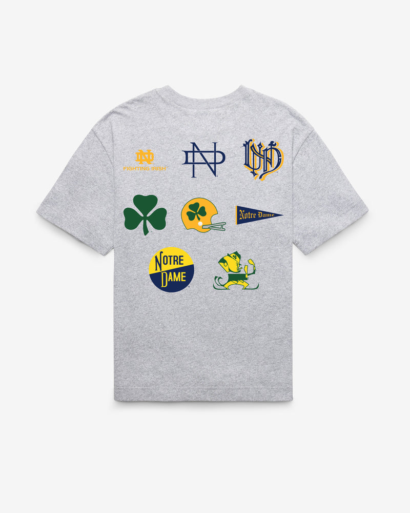 NOTRE DAME FIGHTING IRISH VINTAGE HISTORY LOCK '47 FOUNDATION TEE