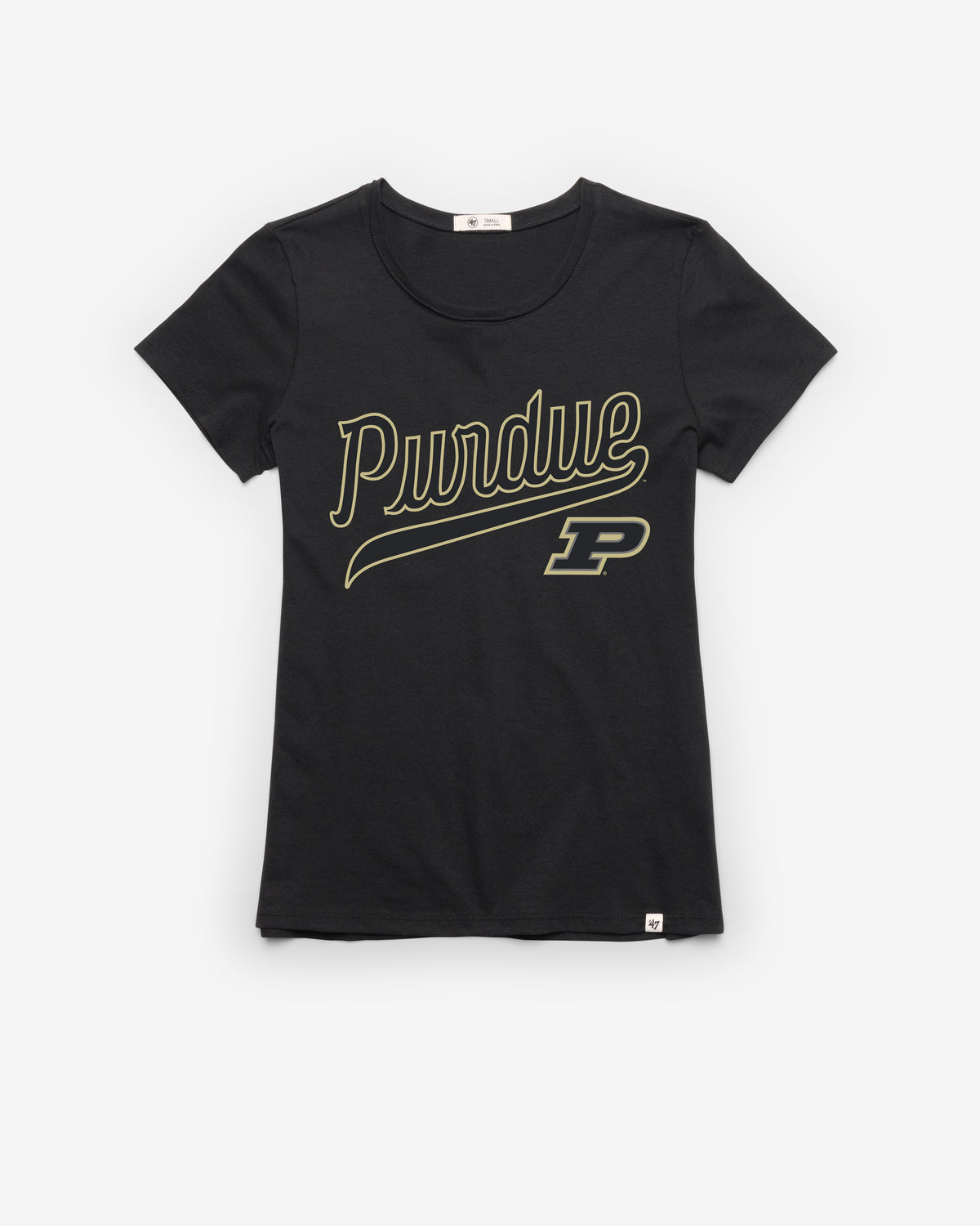 PURDUE BOILERMAKERS VINTAGE TAIL SWEEP '47 FRANKIE TEE WOMENS