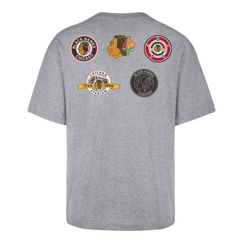 CHICAGO BLACKHAWKS VINTAGE HISTORY '47 LOCK FOUNDATION TEE