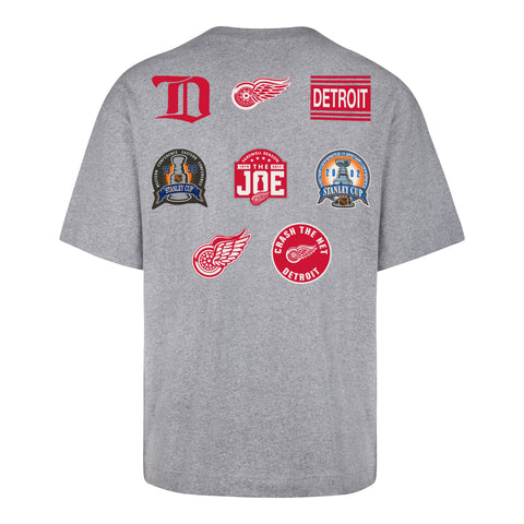 DETROIT RED WINGS VINTAGE HISTORY '47 LOCK FOUNDATION TEE