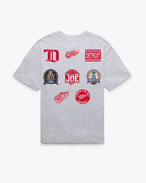 DETROIT RED WINGS VINTAGE HISTORY '47 LOCK FOUNDATION TEE
