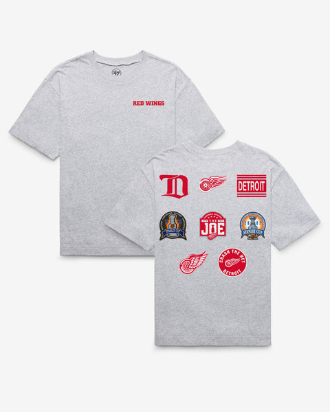 DETROIT RED WINGS VINTAGE HISTORY '47 LOCK FOUNDATION TEE