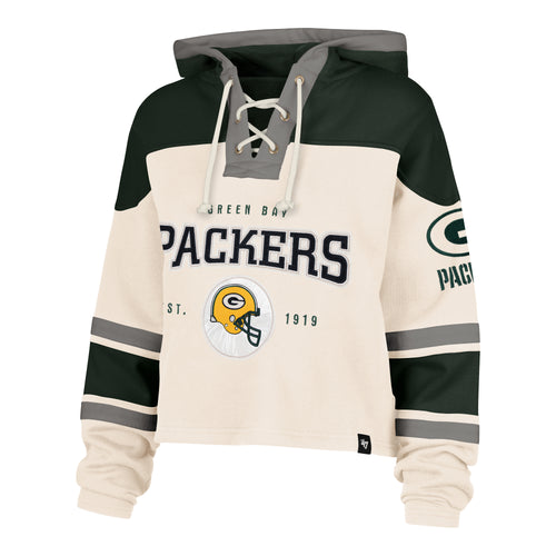 GREEN BAY PACKERS CHOP BLOCK CROPPED '47 SUPERIOR LACER HOOD WOMENS
